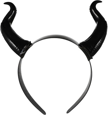 Halloween Headband Ox Horn Shape Headdress Gothic Hair Accessories for Party